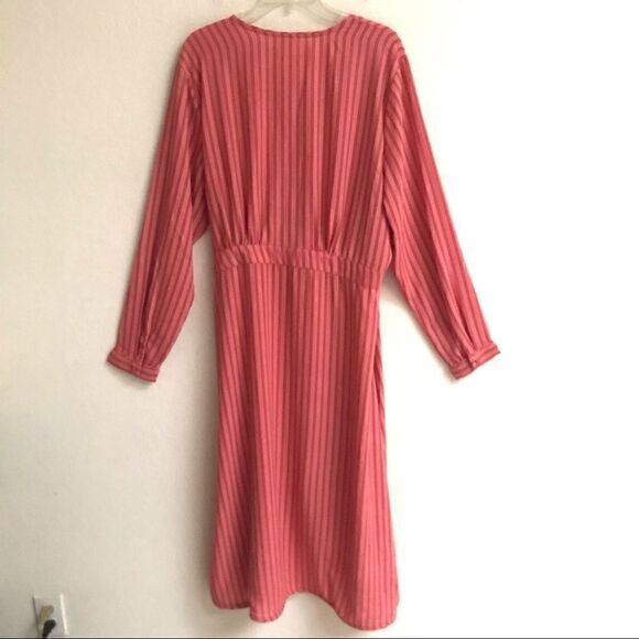 NWT Time and Tru striped wrap midi length dress XXL/20 - Picture 3 of 7